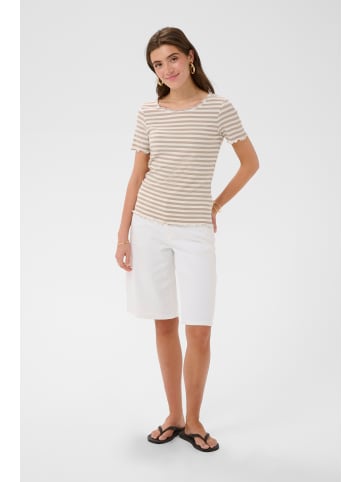 Cream T-Shirt kurzarm CRRibba Regular fit in Feather Gray White Stripe