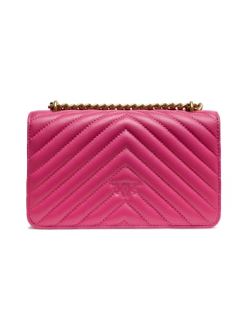 Pinko Schwarz Pink Leder Love Ein Mini Schulter Tasche