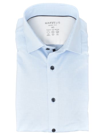 MARVELIS Body Fit Easy To Wear Hemd in Hellblau