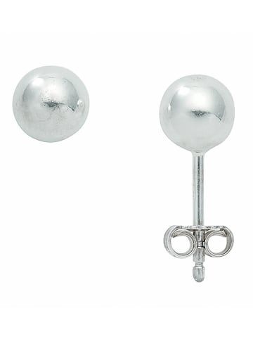 Adeliás Damen 925 Silber Ohrringe / Ohrstecker Ø 6 mm in silber