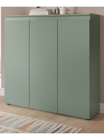 Inn.Furn Kommode grün 105 x 11 cm, Anrichte mit 10 Fächern
