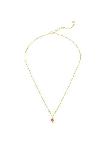Glanzstücke München Halskette aus Sterling Silber mit Amethyst in gelbgold