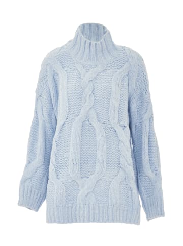 ebeeza Damen Strickpullover in Hellblau