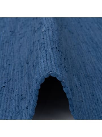 Pergamon Baumwolle Natur Teppich Läufer Jolly Cotton in Dunkelblau