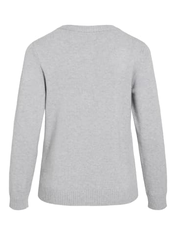 Vila Strickpullover in Light Grey Melange
