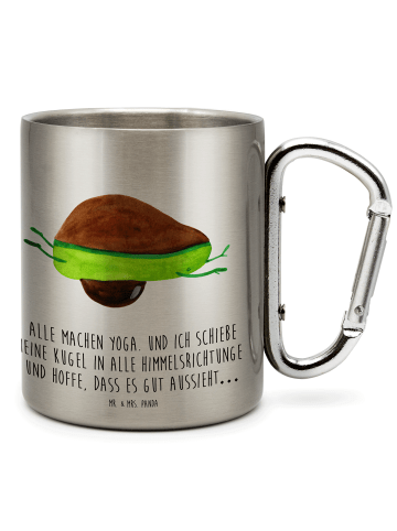 Mr. & Mrs. Panda Haferl Avocado Yoga mit Spruch in Silber