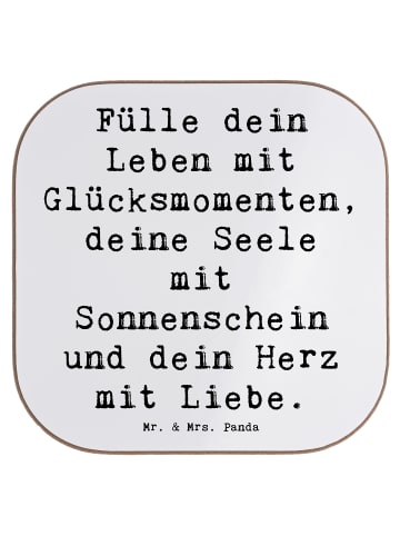 Mr. & Mrs. Panda Coaster Spruch Leichtigkeit im Leben mit Spruch in Weiß