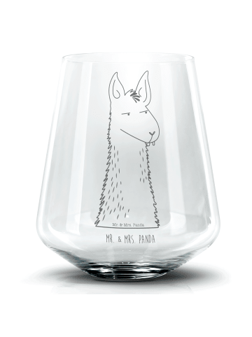 Mr. & Mrs. Panda Whiskey Tumbler Lamakopf Genervt ohne Spruch in Transparent