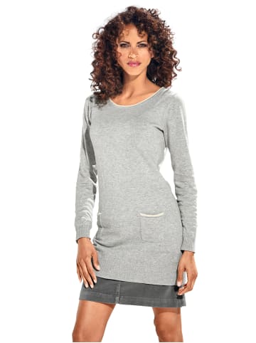 Heine Longpullover in grau-melange