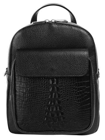 Cluty Rucksack echt Leder in schwarz