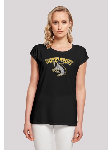 F4NT4STIC T-Shirt Harry Potter Hufflepuff Sport Emblem in schwarz