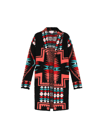 IZIA Women Cardigan in black multicolor