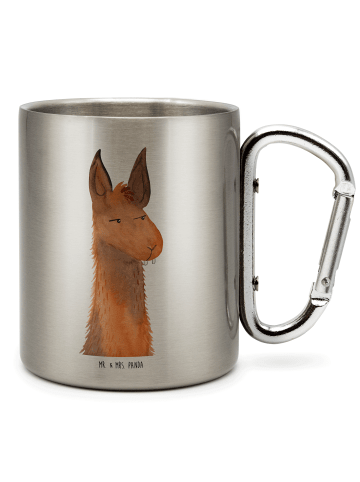 Mr. & Mrs. Panda Kaffeetasse Lamakopf Genervt ohne Spruch in Silber