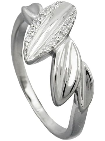 Gallay Ring 11mm mit Zirkonias glänzend rhodiniert Silber 925 Ringgröße 58 in silber