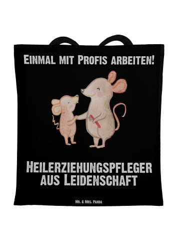 Mr. & Mrs. Panda Shopping Tasche Heilerziehungspfleger Leidensch... in Schwarz