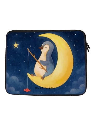 Mr. & Mrs. Panda Laptop Tasche Pinguin Mond Design ohne Spruch in Weiß