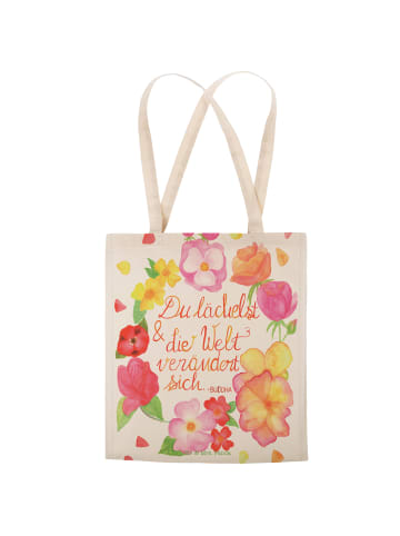 Mr. & Mrs. Panda shopping bag Du Lächelst mit Spruch in Bunt