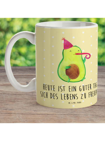 Mr. & Mrs. Panda Kinderpott Avocado Feier mit Spruch in Gelb Pastell