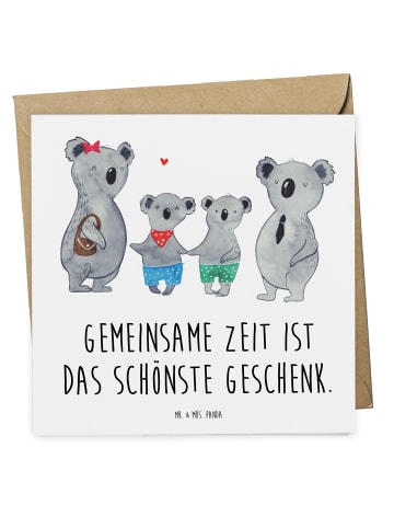 Mr. & Mrs. Panda Geschenkgutschein Familientag Geschenk mit Spruch in Weiß