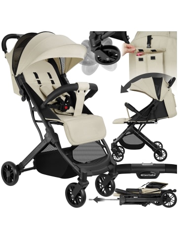 tectake Kinderwagen, 0–36 Monate, 15 kg belastbar, Einhand-Klappmechanismus