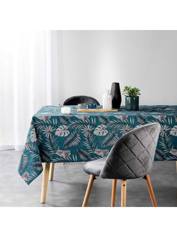 Douceur d’Intérieur Rechteckige Tischdecke mit exotischem Blätter-Motiv in Mehrfarben, 140 x 240 cm