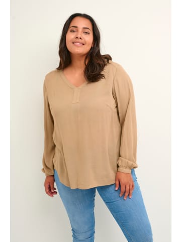 KAFFE curve Langarm-Bluse KCami Regular fit in Petrified Oak