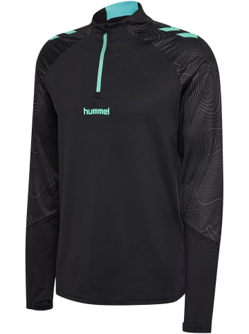 Hummel Halbreißverschluss Sweatshirt Hmlblaze Herren in BLACK/POOL BLUE