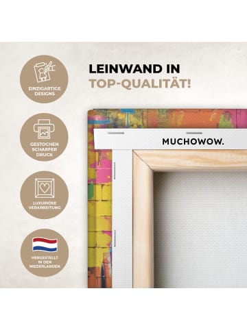 MuchoWow Poster mit Leiste Bunte Schimpanse  (BxH)