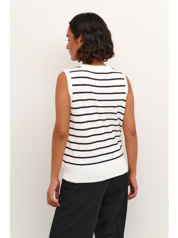 Kaffe Strickpullover KAlizza Regular fit in Chalk / Black stripe