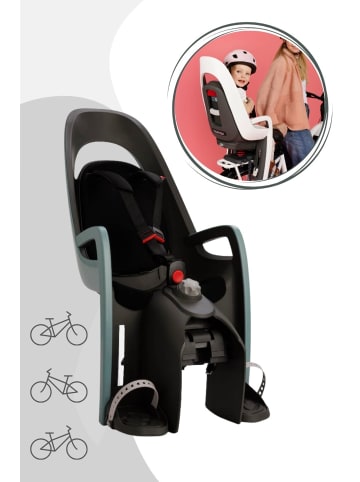 Hamax Hamax Caress Fahrradkindersitz inkl. Gepäckträger-Adapter - Farbe: Grün / Schwarz