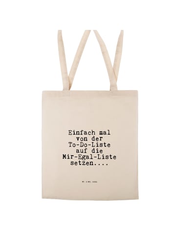 Mr. & Mrs. Panda Umhängetasche Einfach mal von der... mit Spruch in Creme