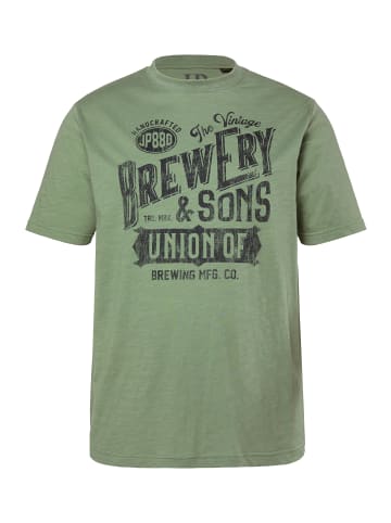 JP1880 Kurzarm T-Shirt in eukalyptusgrün