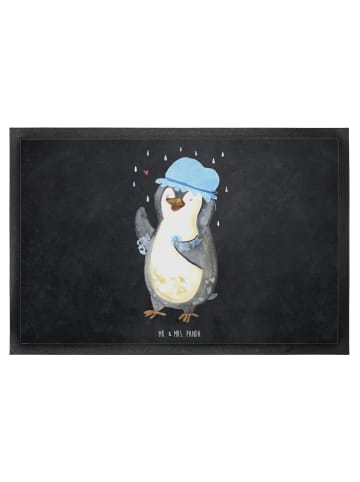 Mr. & Mrs. Panda Schmutzfangmatte Pinguin Duschen ohne Spruch in Kreidetafel