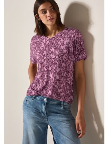 Cecil Ausbrenner T-Shirt mit Print in Rosa