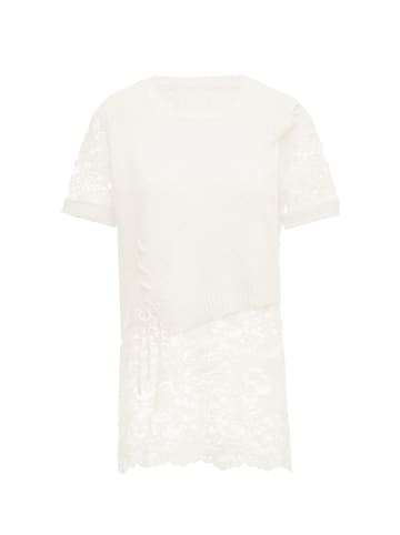 lurea Damen Strickpullover in Wollweiss