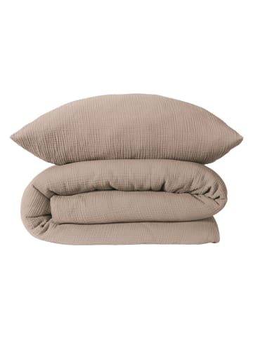 Schiesser Musselin-Bettwäsche-Set Molly in Taupe