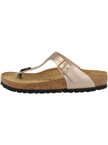 Birkenstock Pantolette Gizeh Birko-Flor Metallic normal in hellbraun