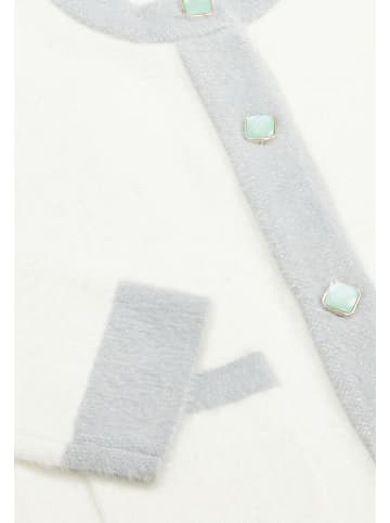 zitha Damen Strickjacke in Wollweiss Grau