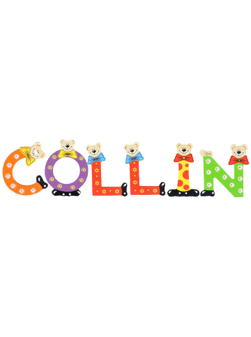 Playshoes Deko-Buchstaben "COLLIN" in bunt