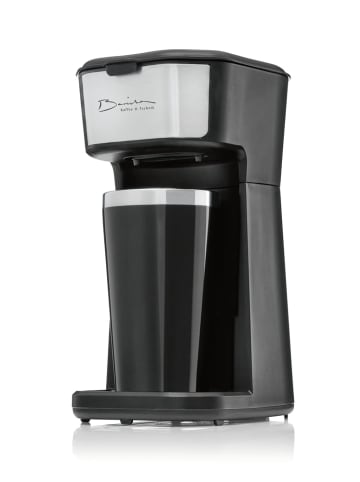 Barista Single-Kaffeemaschine 450W schwarz mit To-Go Becher Schwarz