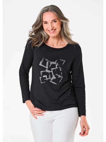 GOLDNER Kurzgröße:  Shirt in schwarz