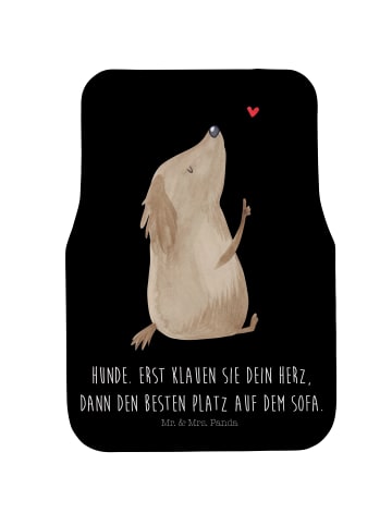 Mr. & Mrs. Panda Autoteppich Hund Liebe mit Spruch in Schwarz