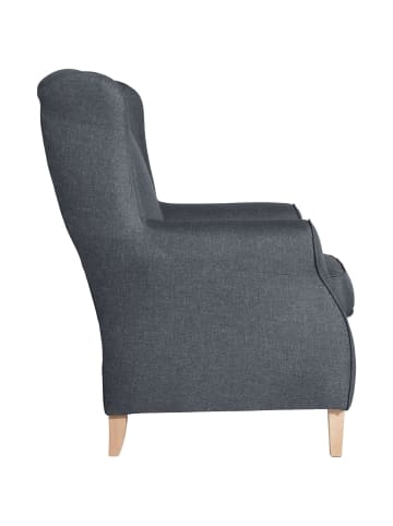 58 aufm Kessel OHRENSESSEL Karlen Bezug Flachgewebe Buche natur / denim