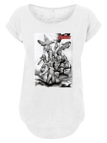 F4NT4STIC Long Cut T-Shirt Marvel Superhelden Avengers Assemble Team in weiß
