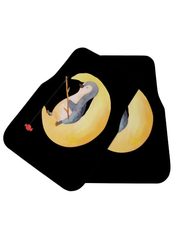 Mr. & Mrs. Panda Autoteppich Pinguin Mond ohne Spruch in Schwarz