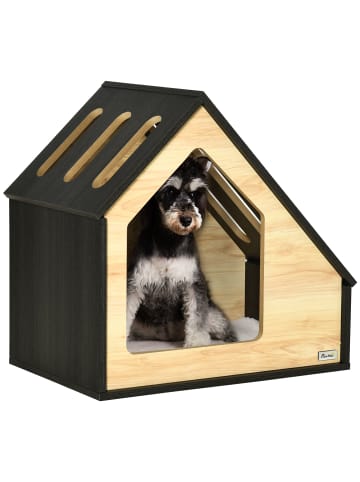 Pawhut Hundehütte Kaffee-Braun 60B x 40T x 59,2H cm