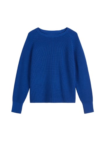 Marc O'Polo DfC-Rundhals-Strickpullover loose in shiny blue