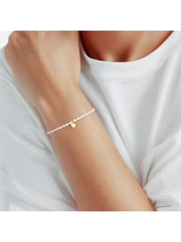 Glanzstücke München Perlen-Armband aus Sterling Silber mit Süßwasser-Zuchtperle in weiß
