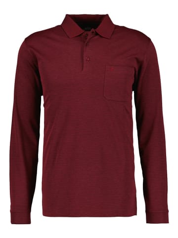 Ragman Softknit-Polo Fineliner, Langarm in Rot