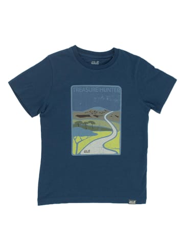 Jack Wolfskin Shirt Treasure Hunter Tee Kids in Blau